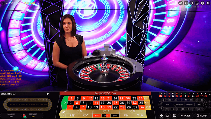 Игровой автомат Live Double Ball Roulette Игровой автомат Live Double Ball Roulette